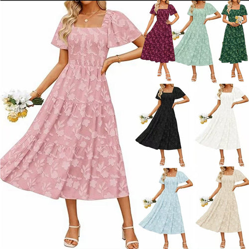 Best-selling Solid-color Off-shoulder High-waist Maxi Dress For Women