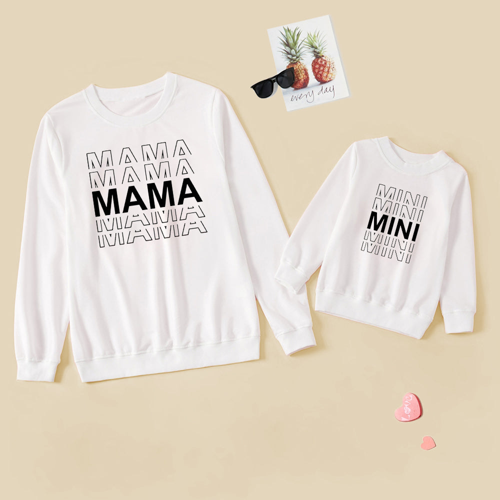 Letter Print Family Sweatshirt