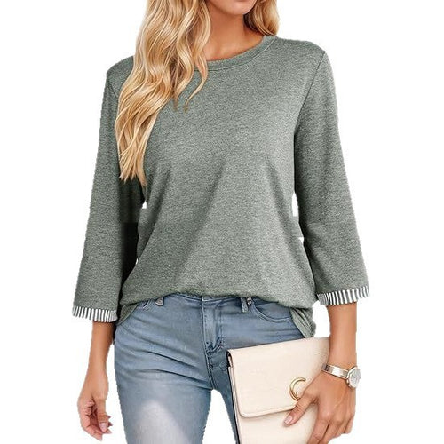3/4 Sleeve Contrast T-Shirt