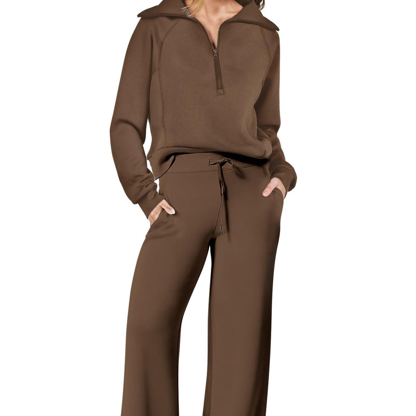 Women's Half-Zip Sweatshirt Set
