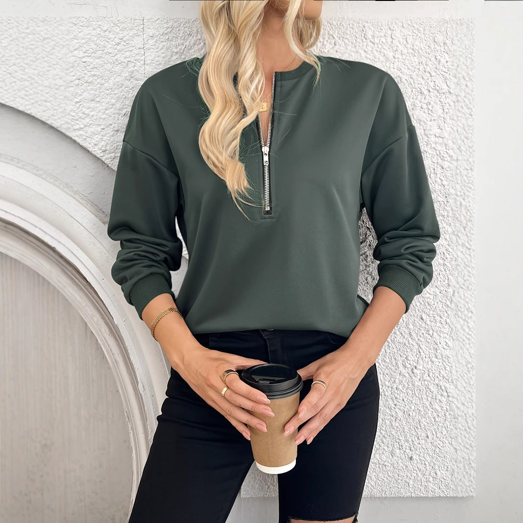 Women's half-zipper Sweatshirt