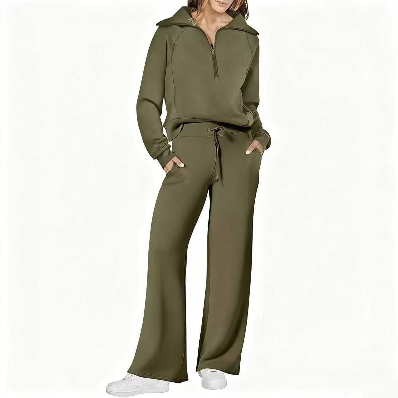 Women's Half-Zip Sweatshirt Set