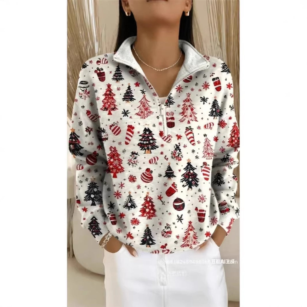 Casual Half-zip Pullover Hoodie