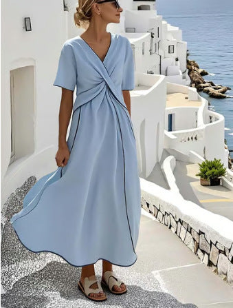 Retro Striped Summer Dress