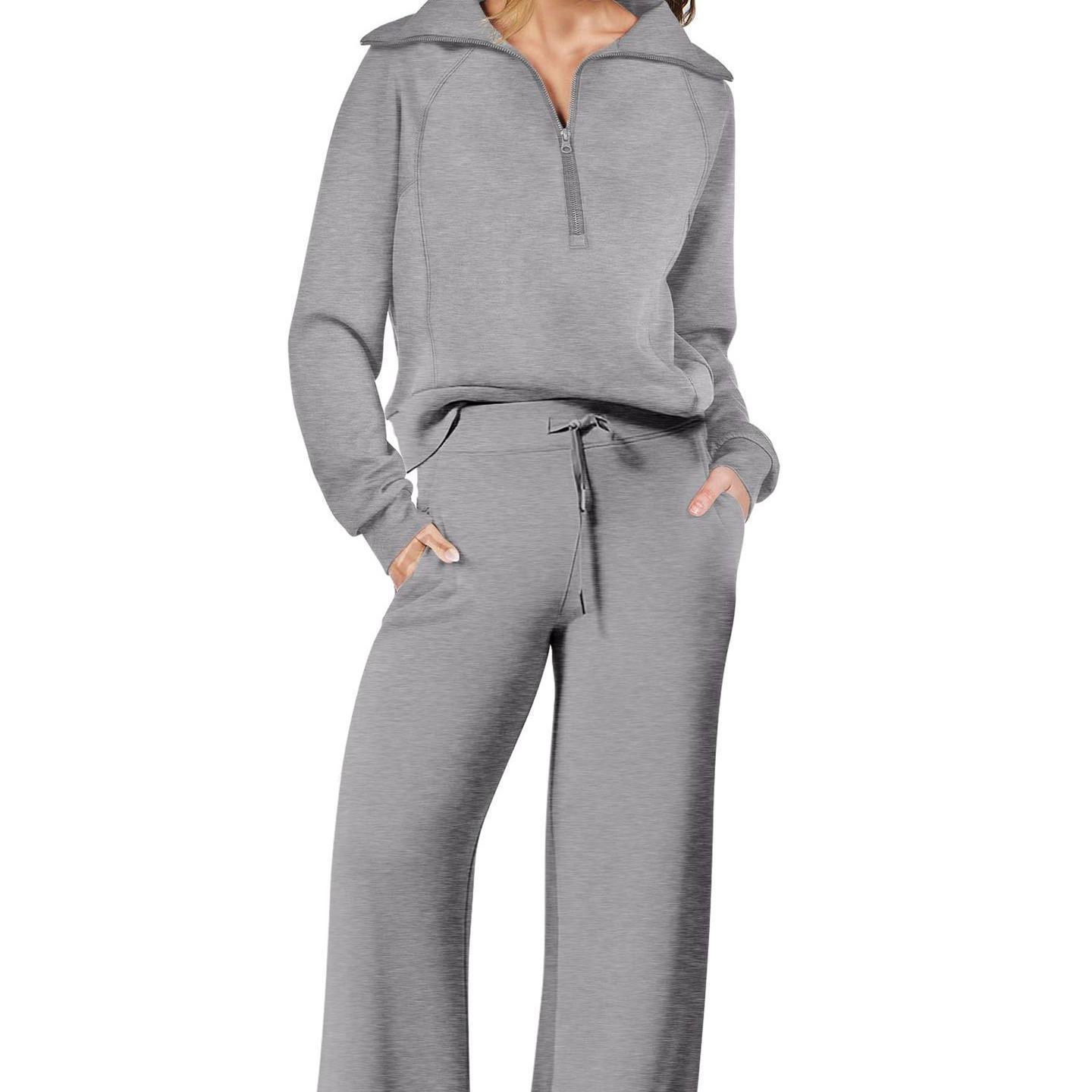 Women's Half-Zip Sweatshirt Set
