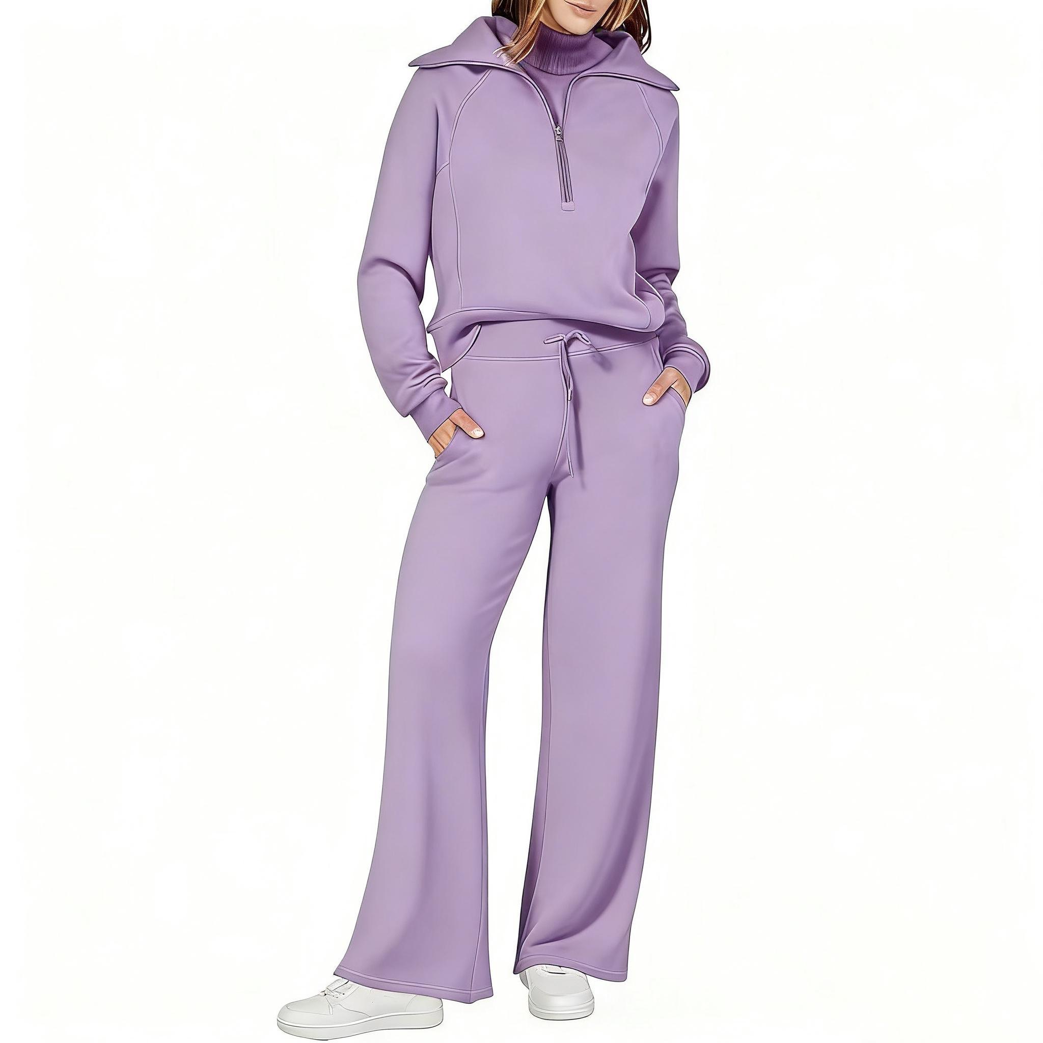 Women's Half-Zip Sweatshirt Set