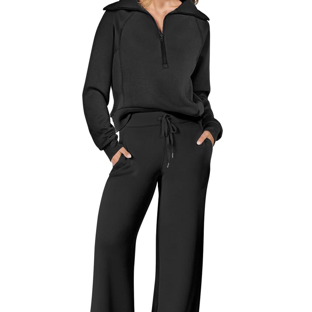 Women's Half-Zip Sweatshirt Set