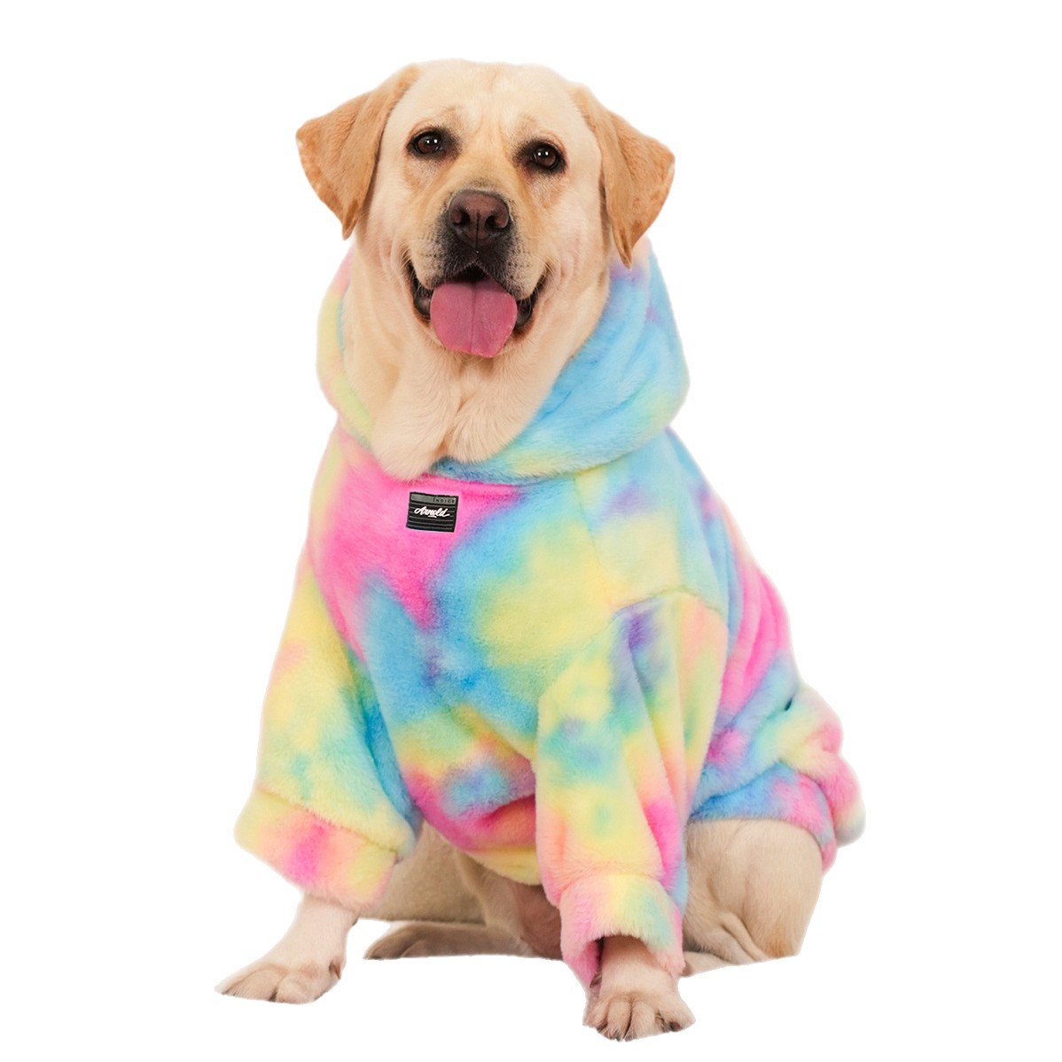 Rainbow Tie-Dye Dog Hoodie