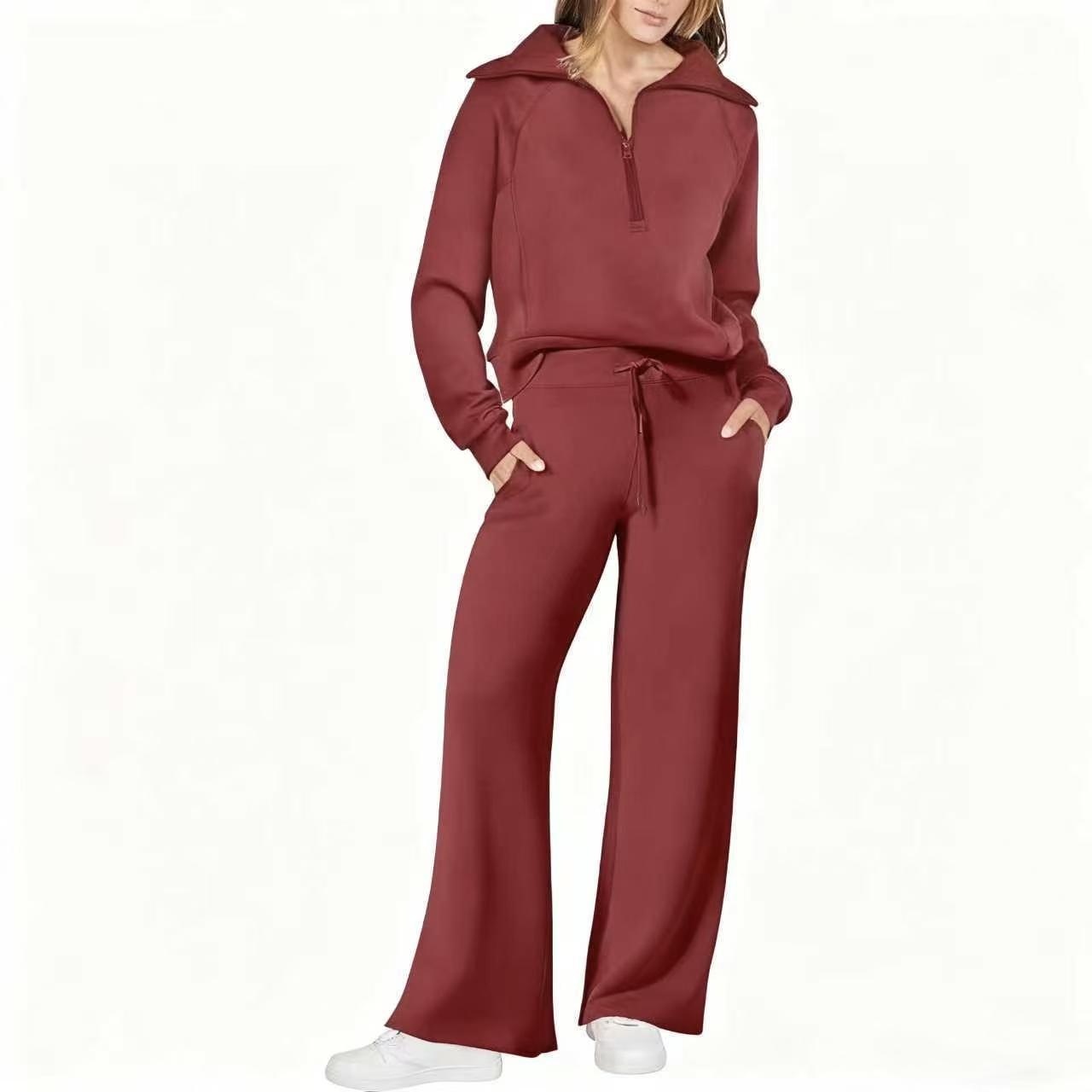 Women's Half-Zip Sweatshirt Set