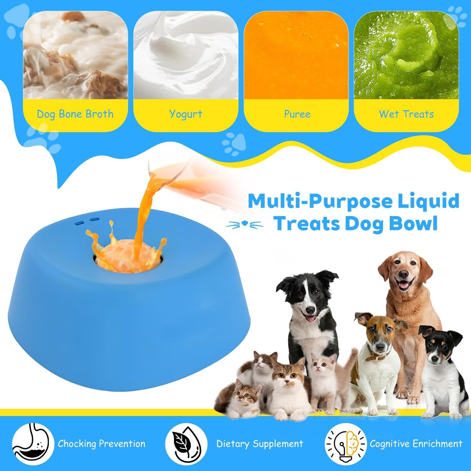 Dog Slow Feeder Lick Bowl